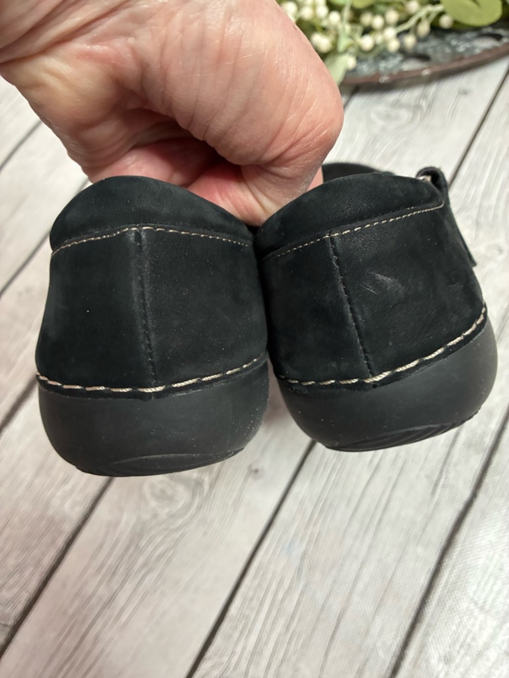 Vionic Judith Mary Janes Black Suede  Flats - Picture 3 of 11